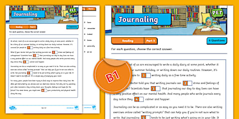 ESL B1 PET Reading Part 2 Worksheet (Gyms)