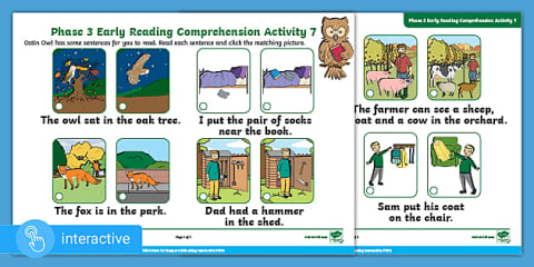 Interactive PDF: Phase 3 Early Reading Comprehension Activity 4