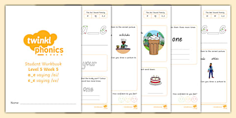 Twinkl Phonics Long Vowel Sounds - Level 5 Week 9 Workbook