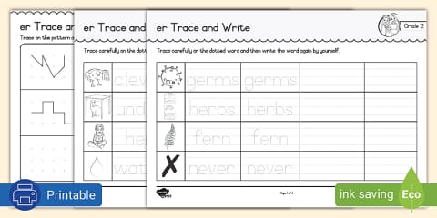 Grade 2 Phonics Trace and Write ai