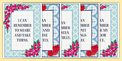 Floral Ceramics Themed - Times Tables Up to 12 Display Poster