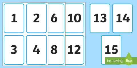 Ordering Numbers 0 to 15 Worksheet