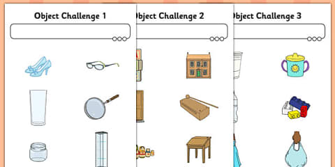 Object and Materials Worksheet