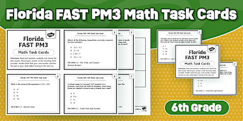 Sixth Grade Math Practice Test | Florida FAST PM3 Test Prep