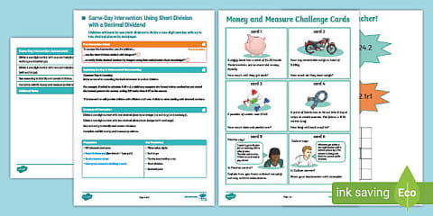 Year 6 Maths Same-Day Intervention Plan: Using Short Multiplication ...