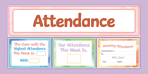Wildflower Botanical Themed Attendance Display Pack