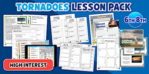 Eighth Grade Tornadoes Reading Comprehension Worksheet