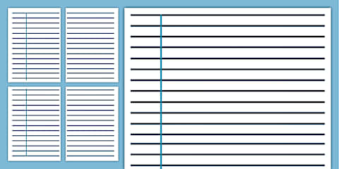 Mirgin Paper Giant Red Margin Lined Paper Page Display