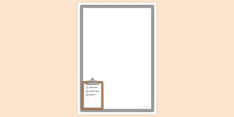 Bordered List Template Editable Checklist Template
