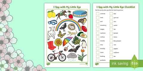 Spring Themed I Spy With My Little Eye Activity