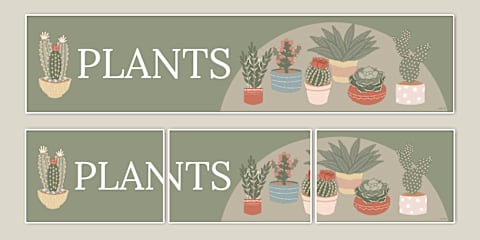 Wildflower Botanical Themed Plants Display Banner