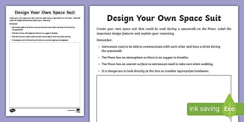 Design a Space Suit Worksheet