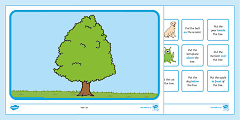 Postitional Tree Grade R Maths- Term 1 - Spatial Relationships - Worksheet: Positional ...