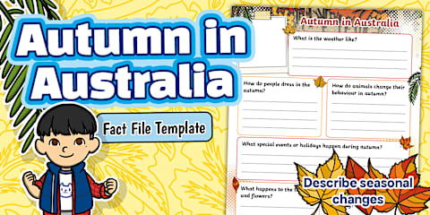 Australia Fact File Example Winter in Australia Fact File Template