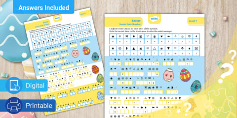 Easter Crack the Code Addition to 10 Worksheets
