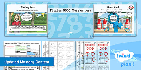 PlanIt Maths Year 4 Number and Place Value Lesson Pack 1: Representing 1000