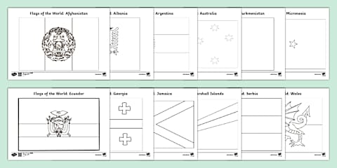 World Flags Printable Poster Pack Ks2 Twinkl