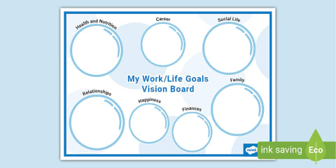 Goals and Dreams Vision Board Template