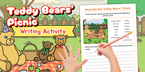 KS1 Teddy Bear Short Burst Writing Template