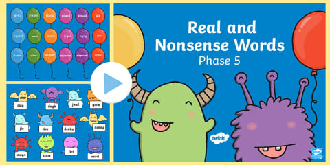 Phonics Screening Levels 2-5 Real and Alien Words Interactive Display Pack