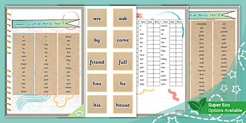 Common Exception Words Pack Years 3 and 4