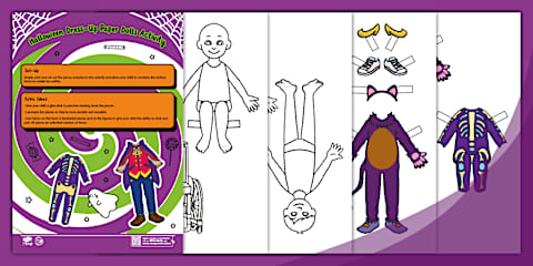 Blank Paper Doll With Winter Clothes Cut and Paste Activity