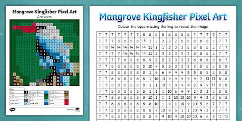 Grade 2 Creative Arts Springbok Pixel Art Template (CAPS Aligned)