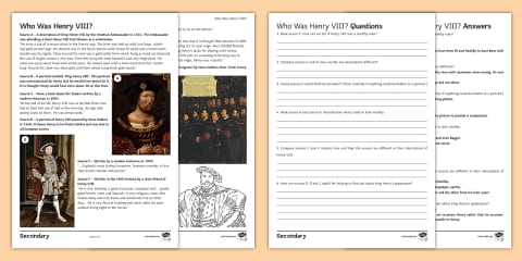 The Wives of King Henry VIII Leaflet Template