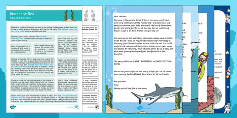 Under the Sea First Level CfE IDL Topic Web