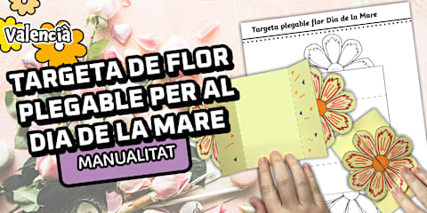 Target Flor's Targetes per a acolorir: El Dia de la Mare - Valencià
