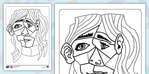 Pablo Picasso Inspired Art Challenge and Collage Activity Pack
