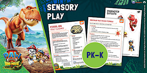 PAW Patrol: The Dino Movie – Gross Motor Movement Cards for PreK-K