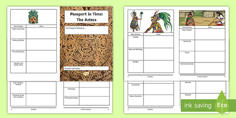 The Aztecs: Key Terms Match-Up Activity