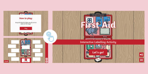 First Aid Supplies Cut and Paste Worksheet