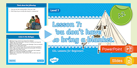 ESL Curriculum Level 7, Lesson 3