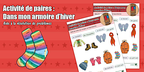 Weather and Clothes Photo Sorting Activity French