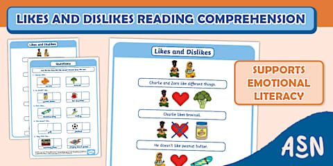 Going to the Beach Reading Comprehension with Visual Supports