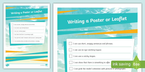 Design a Poster Worksheet