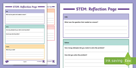 STEM Organiser and Reflection Activity