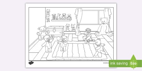 Teddy Bear Colouring Paper Chain