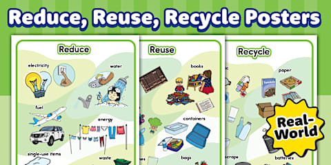 Reduce, Reuse, Recycle Sorting Cards