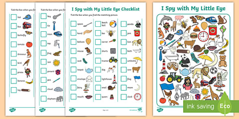 CVC Words I Spy with My Little Eye Activity
