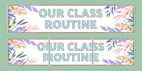 Botanical Themed Our Class Rules Display Banner