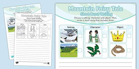 Fairy Tale Short Burst Writing Template