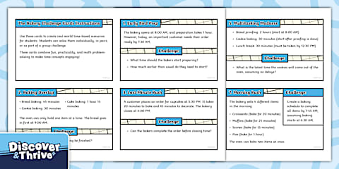 The Bakery Activity Sheet (Time)