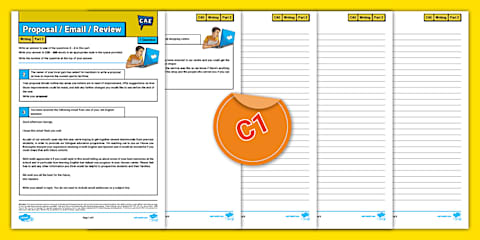 C1 Advanced (CAE) - Writing Practice Sheet Parts 1 and 2 (Education)