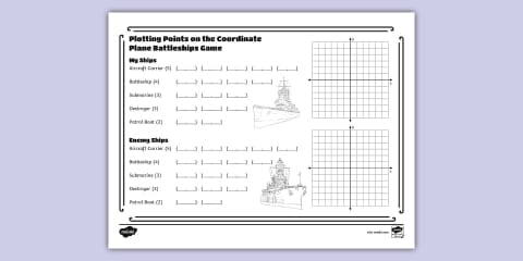 Sixth Grade Coordinate Plane and Quadrants: Name the Coordinates Worksheet