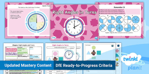 Year 3 Measurement: Identifying Right Angles Lesson 1
