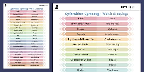 Welsh Mutation Pattern Learn Welsh: Posteri Treiglo / Welsh Mutation Poster