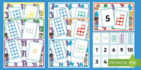 Building Numbers 11- 20 Number Shapes Matching Activity